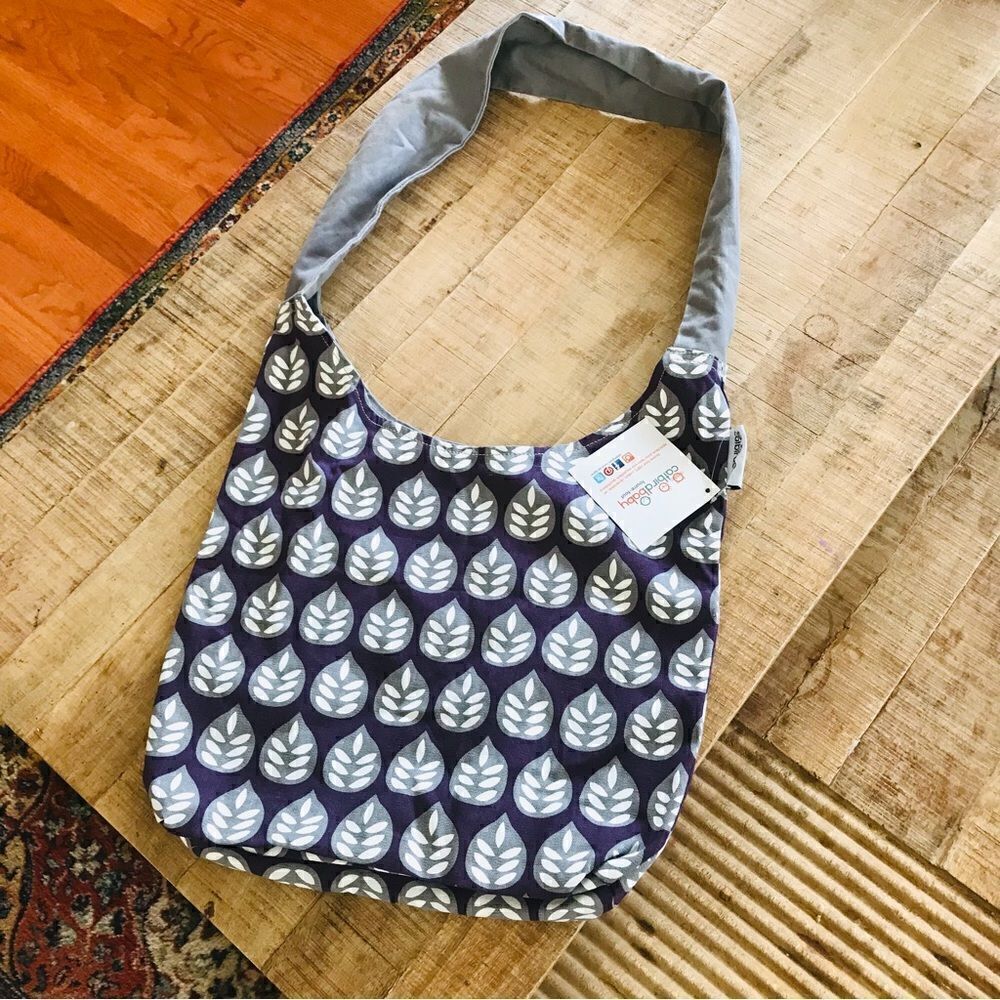 CatBirdBaby | new with tags | purple crossover reversible satchel carryall bag